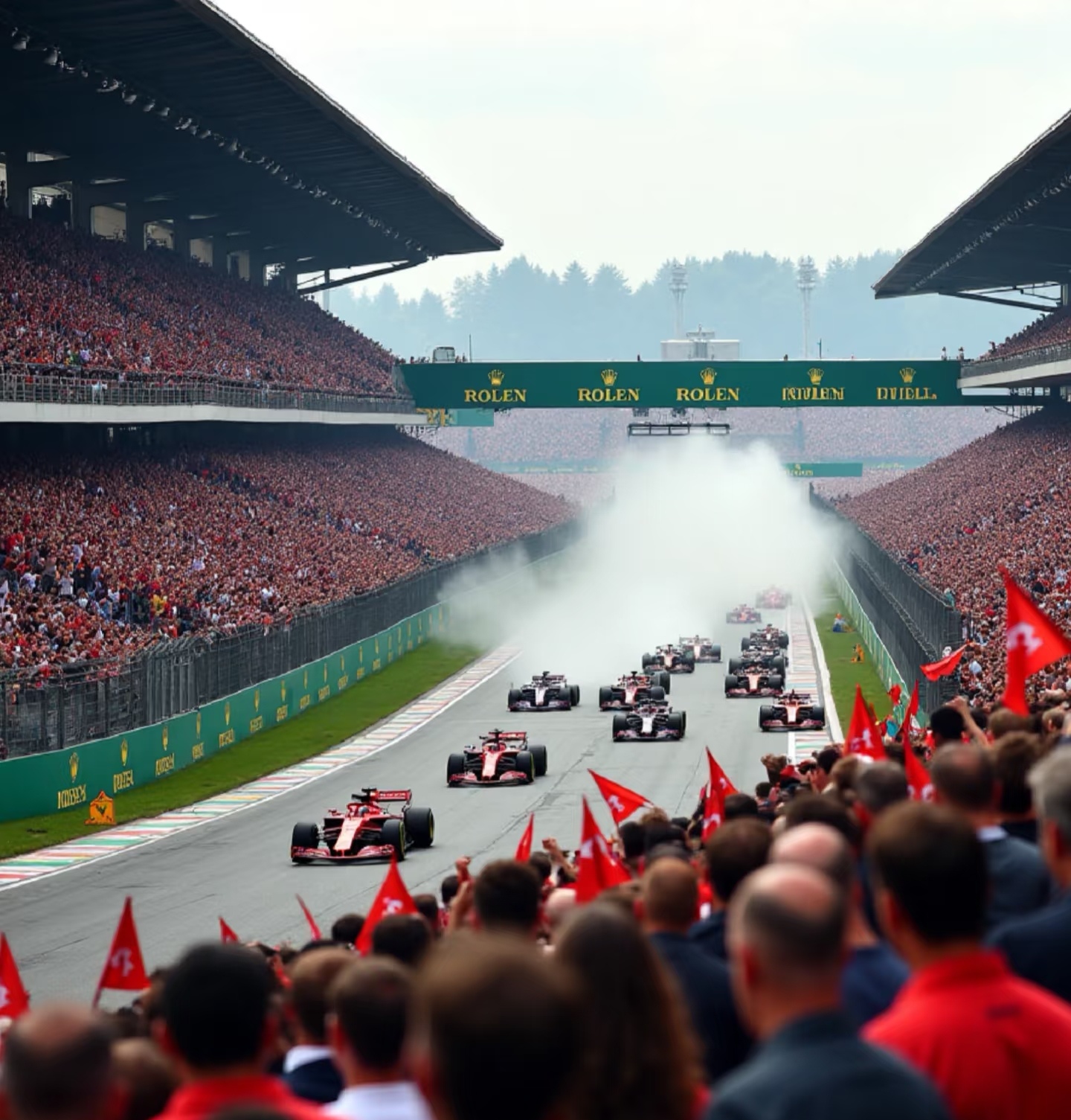 赛场精彩绝伦，观众为之沸腾欢呼